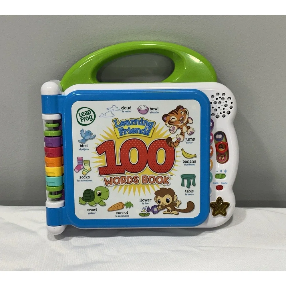 LEAPFROG‎ Learning Friends 100 Words Bilingual Spanish English Tested And Works!